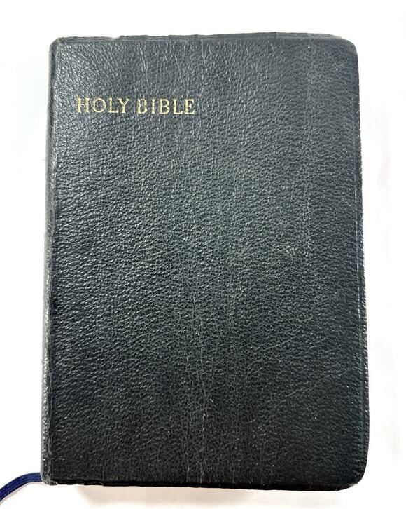 Other - Vintage 1956 Collins Clear-Type KJV Holy Bible Black Leatherette Pocket Bible